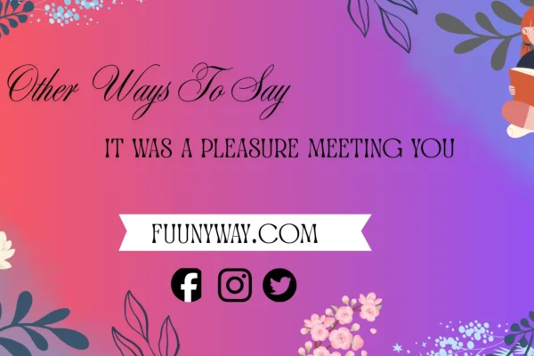 other ways to say it was a pleasure meeting you