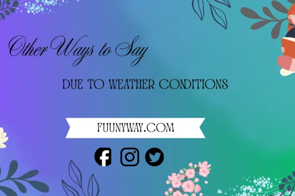 other ways to say due to weather conditions