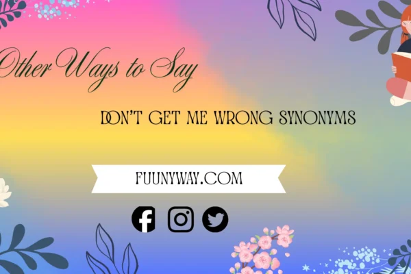 other ways to say don’t get me wrong