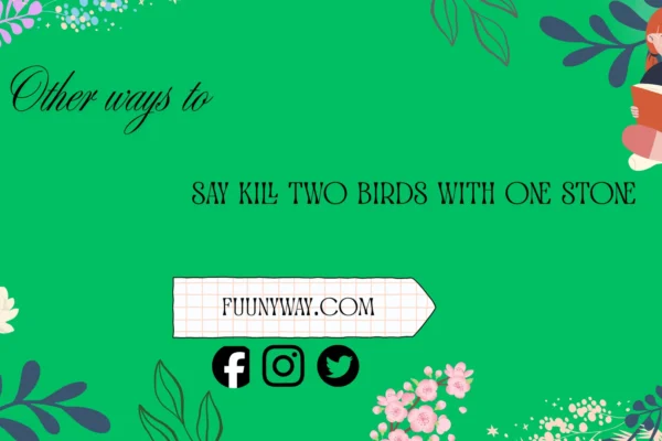other ways to say kill two birds with one stone