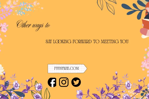 other ways to say looking forward to meeting you ⭐